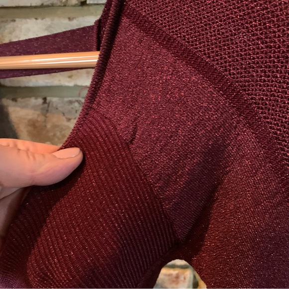 Free People | Wildest Dreams Mini Sweater Dress in Wine - Picture 4 of 16